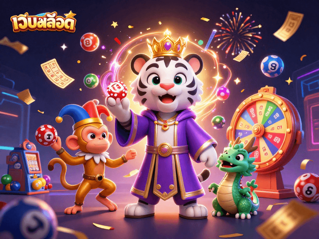 Engage with เว็บสล็อต through exciting games featuring a majestic tiger, a juggling monkey, and a lively dragon.