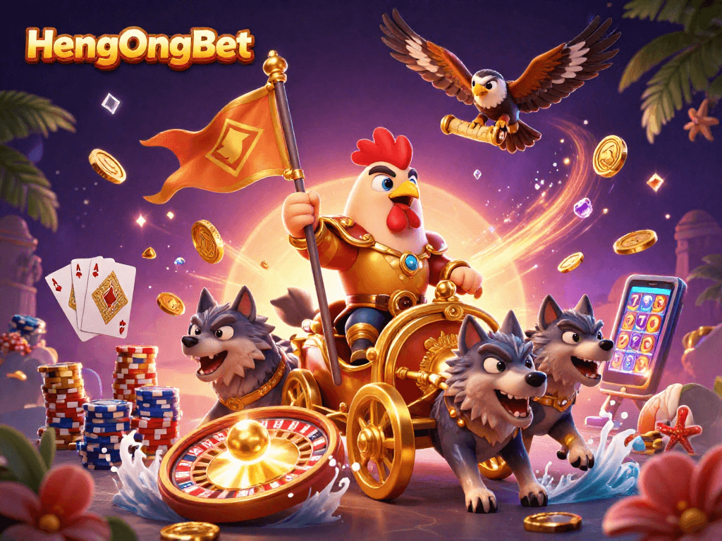 Engage with HengOngBet's thrilling 3D casino adventure featuring legendary characters and vibrant game elements.