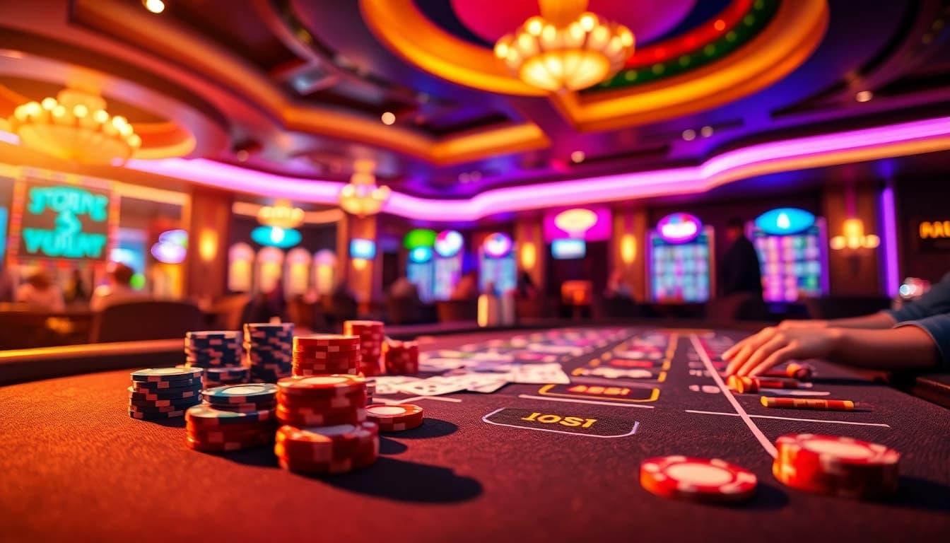 Menang di meja kasino dalam suasana seru dengan bbni4d sebagai tema utama.