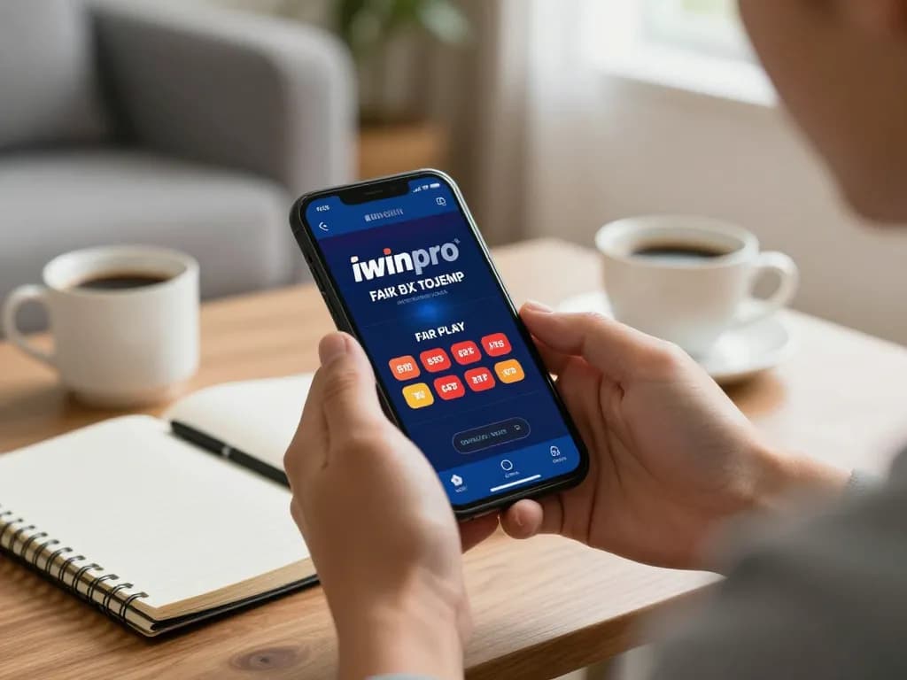Gambling strategies using iwinpro app on smartphone in cozy setting.