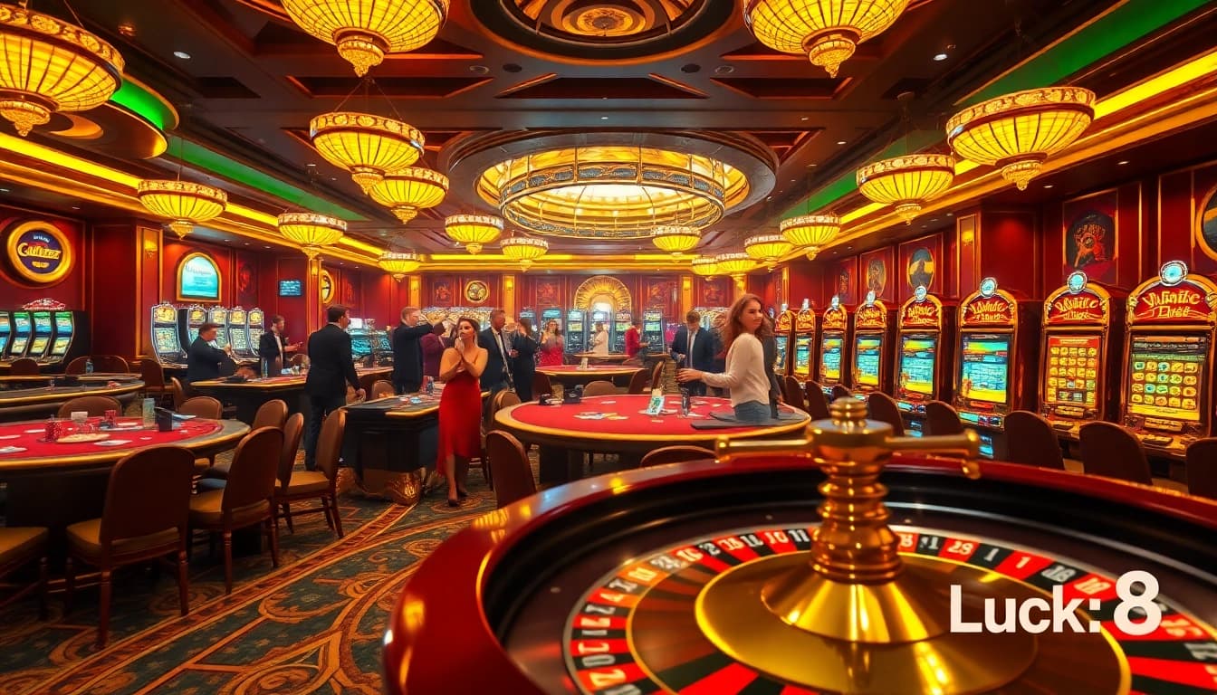 Luck8 brings the thrill of casino gaming with vibrant tables and excited players.