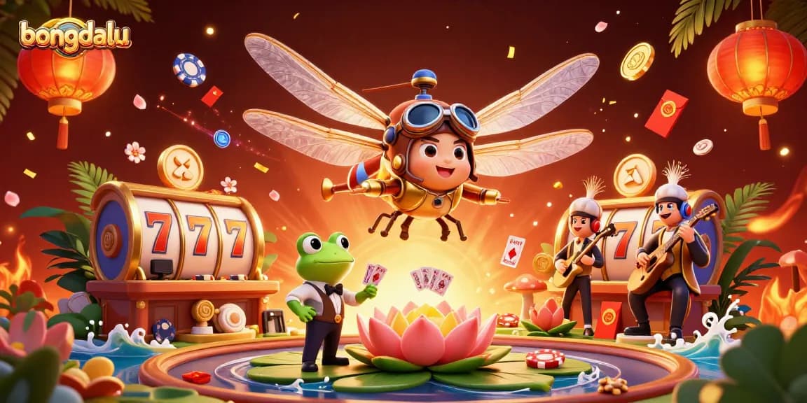Engage in thrilling casino action at bongdalu with a vibrant dragonfly pilot and dynamic game elements