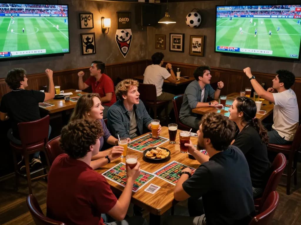 Lương Sơn TV viewers excitedly placing bets while watching a live football match