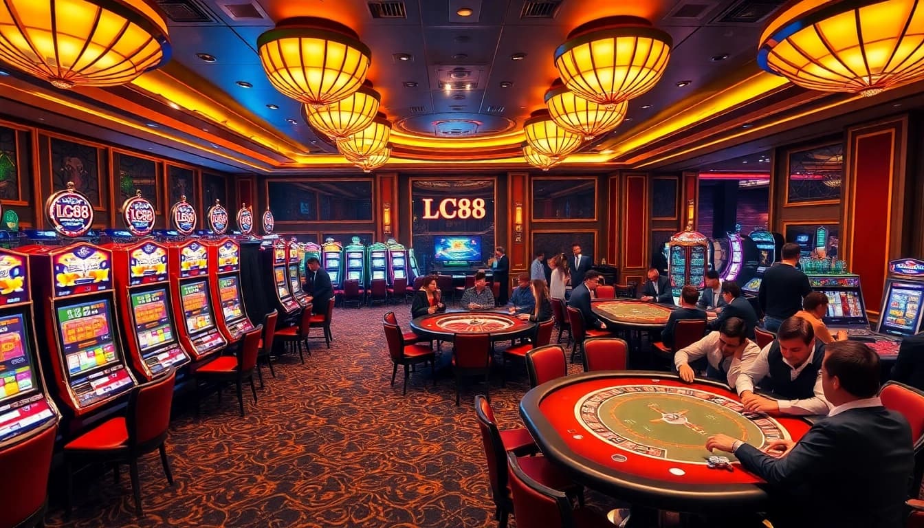 Experience the thrill of gambling at LC88 casino with vibrant tables and exciting games.