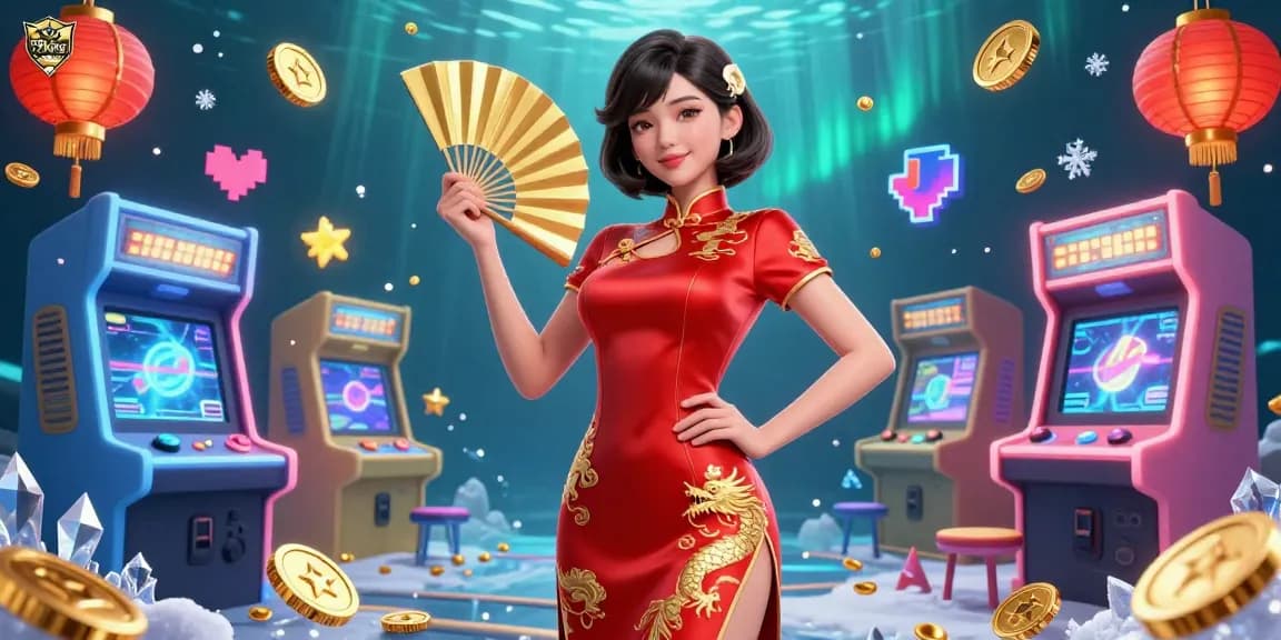 Experience the excitement of betting with 79king in this vibrant casino-themed illustration featuring arcade elements and gold coins.