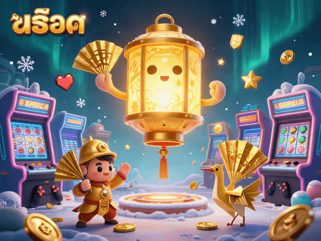 Play สล็อต with immersive slot reels and lucky 7s in a vibrant casino atmosphere.