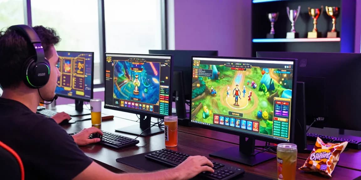 Exciting online gaming setup showcasing Mahajitu's vibrant interface and player engagement.