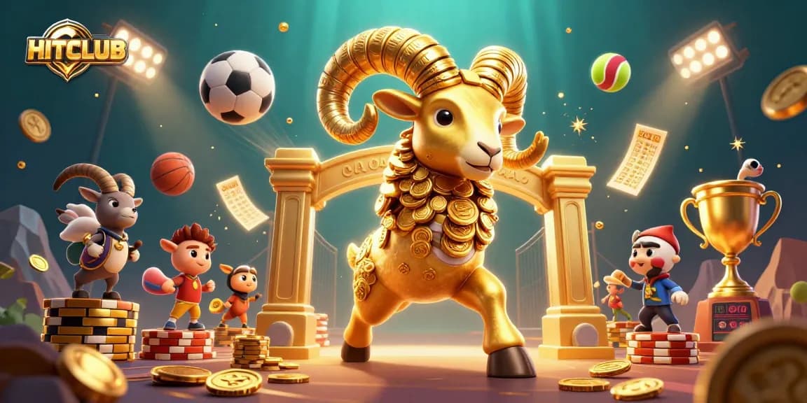 Engage in thrilling gambling action at HITCLUB with a vibrant 3D casino scene.