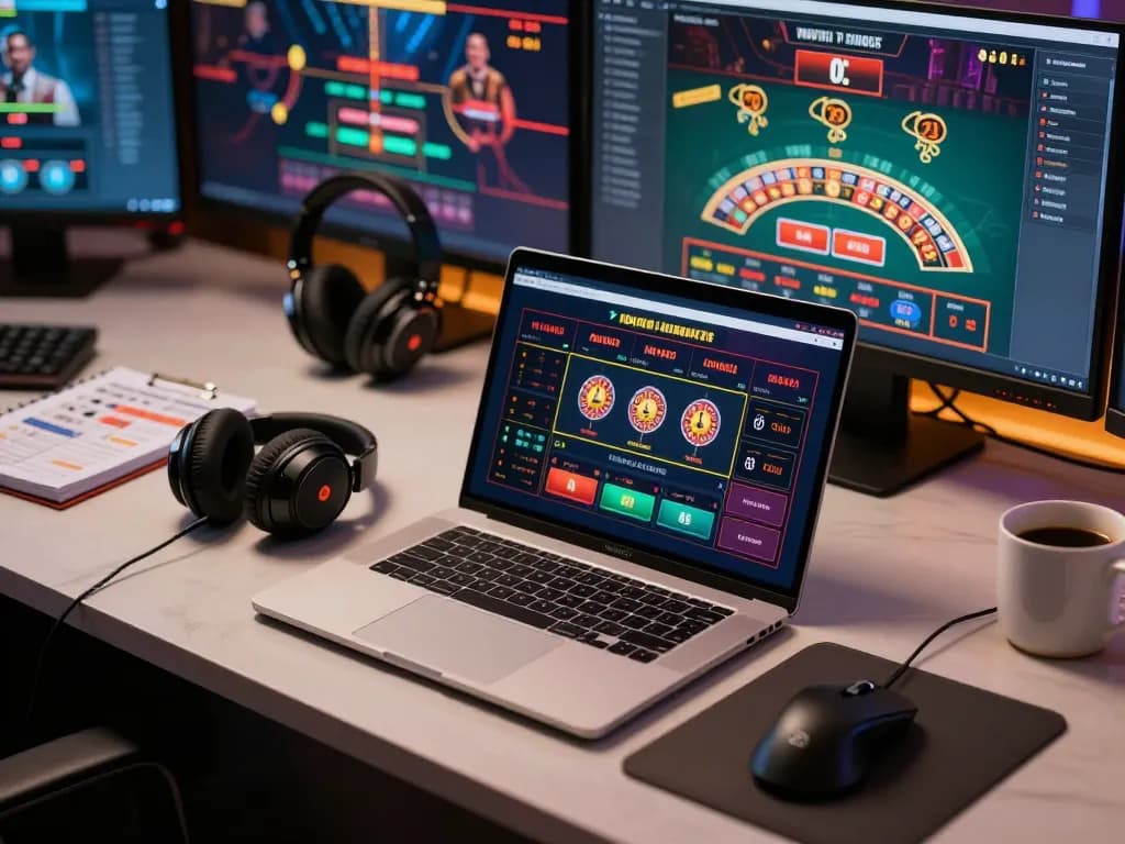 Experience engaging gameplay at 23win with a stylish online gaming setup showcasing live casino action.
