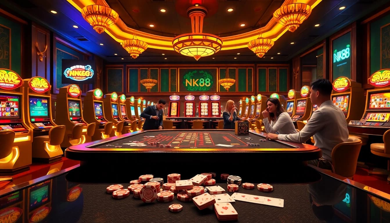 Experience thrilling gaming action with NK88's online casino offering engaging slot machines and live games.
