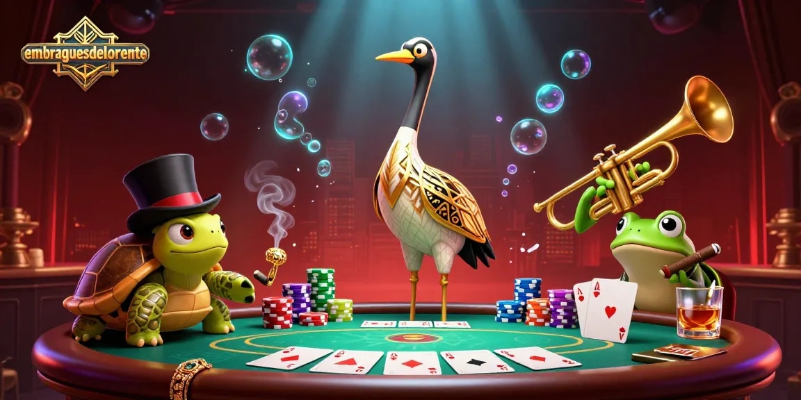 Permainan kasino embraguesdeloriente dengan karakter lucu dan elemen poker yang menonjol.