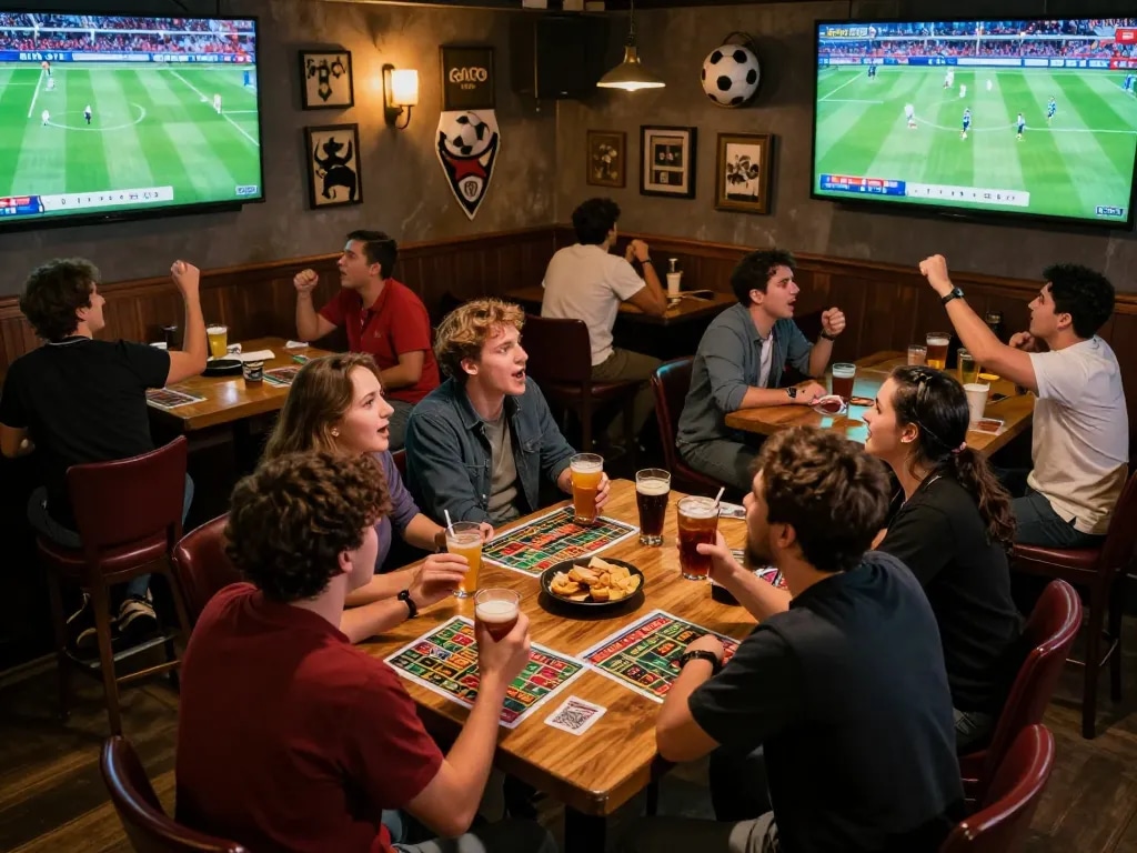 Lương Sơn TV viewers excitedly placing bets while watching a live football match