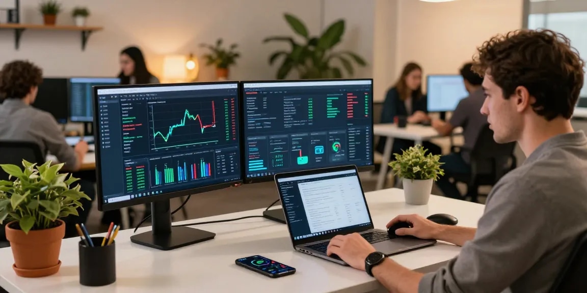 Cricbet players using advanced cryptocurrency tools in a modern trading workspace for secure digital transactions.