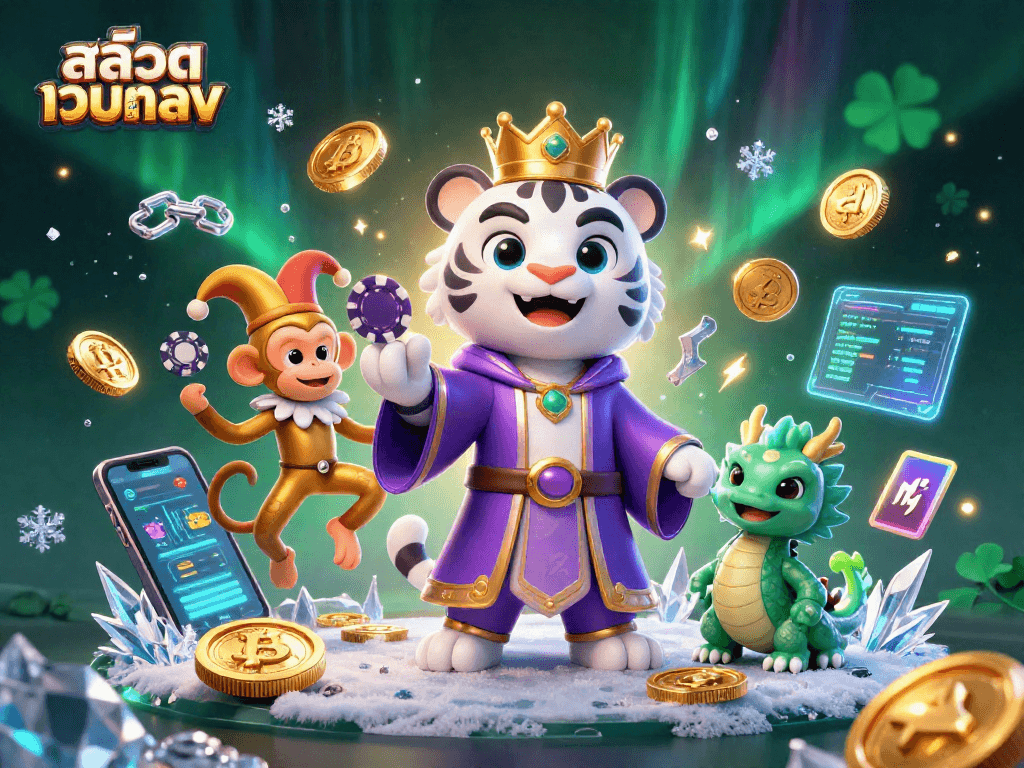 Experience excitement with สล็อตเว็บตรง through vibrant casino adventure featuring playful characters.