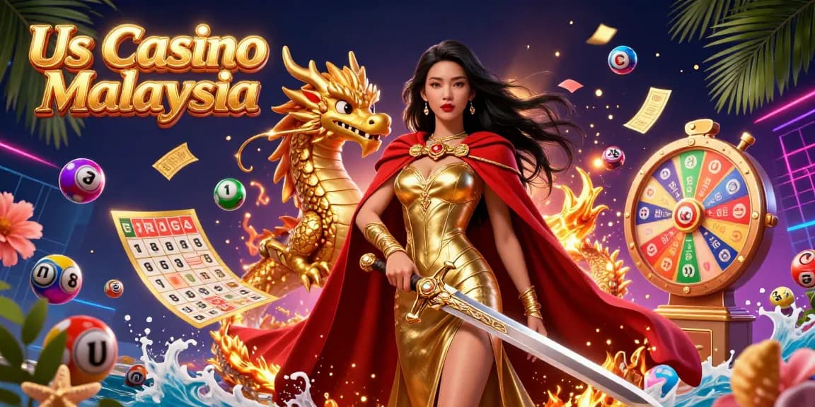 Win exciting prizes at Us Casino Malaysia with colorful lottery balls, spinning wheels, and dynamic gameplay.