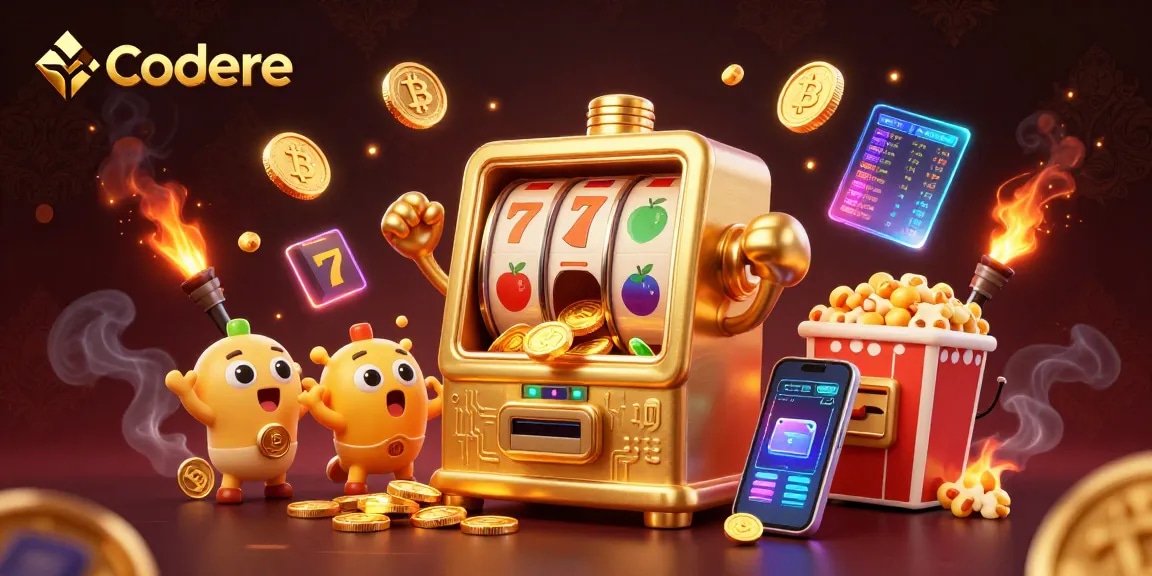 Spin the Codere golden slot machine jackpot with dazzling coins and excited cheers!