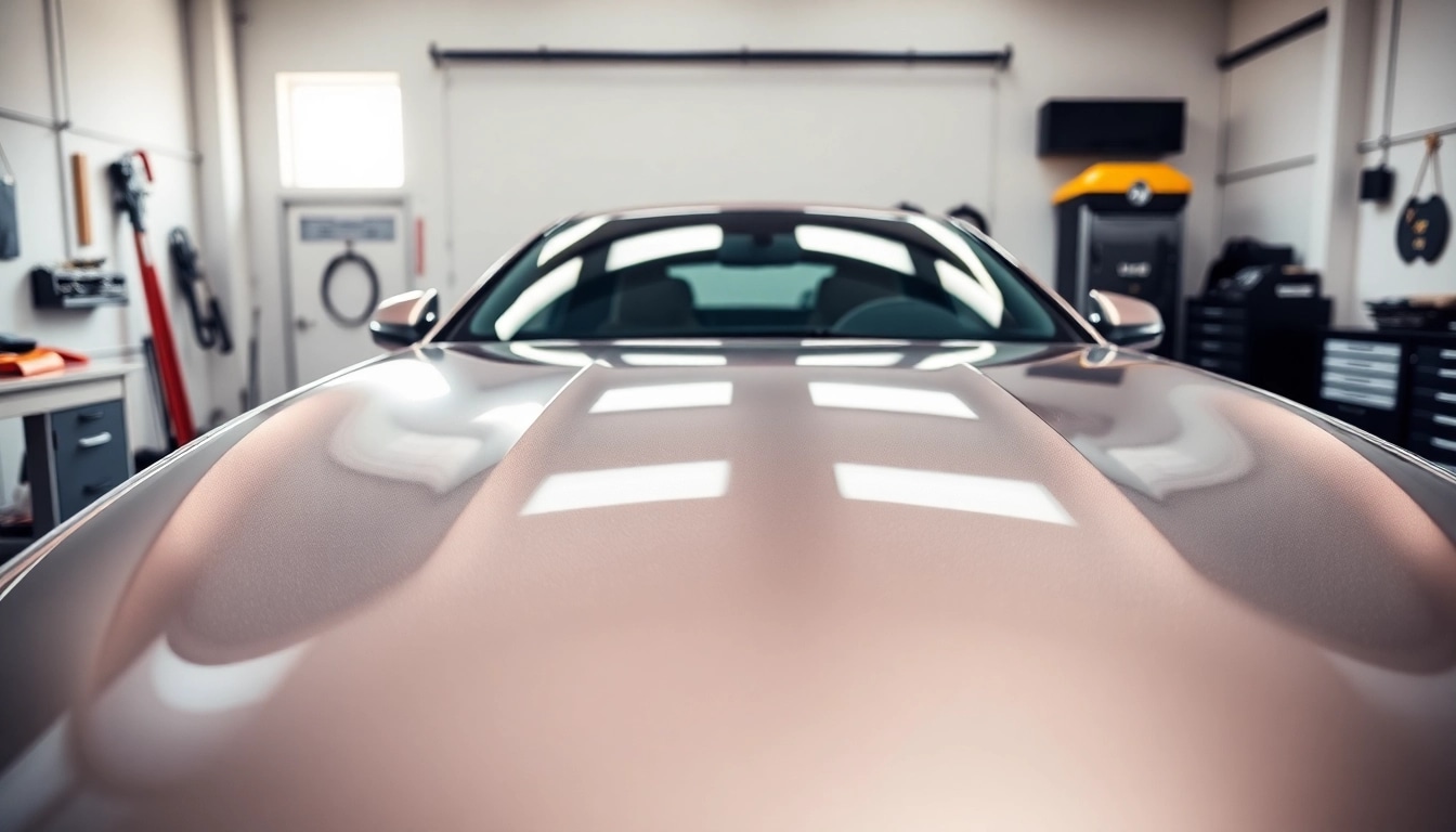 PPF Chattanooga expertly applied to a vehicle in a modern garage, highlighting its sleek finish.