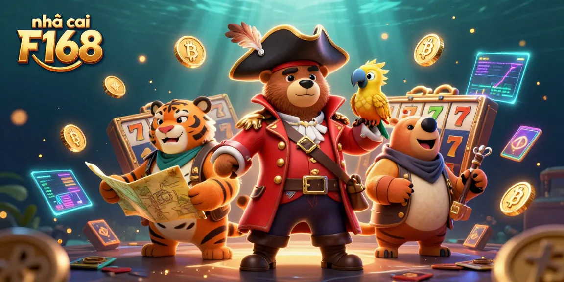 Experience thrilling gameplay at nhà cái F168 with vibrant slot reels surrounded by engaging characters and exciting betting elements.