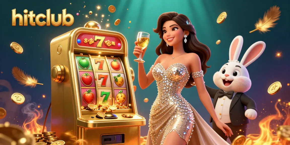 Experience the thrill of hitclub with a golden jackpot slot machine and vibrant gaming atmosphere.