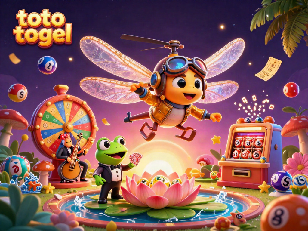 Experience thrilling gameplay with toto togel in a vibrant casino scene featuring dynamic colorful lottery elements.