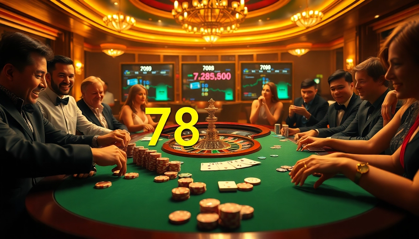 Exciting poker scene showcasing 789 win with vibrant chips and winning cards.