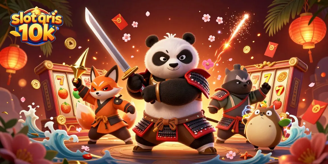 Experience thrilling gameplay with slot qris 10k in this dynamic 3D casino illustration.