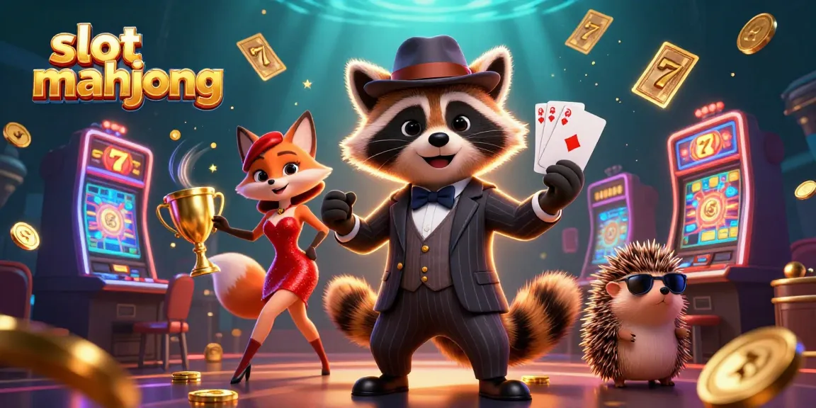 Mainkan slot mahjong dengan karakter karikatur yang dinamis di latar belakang bersinar