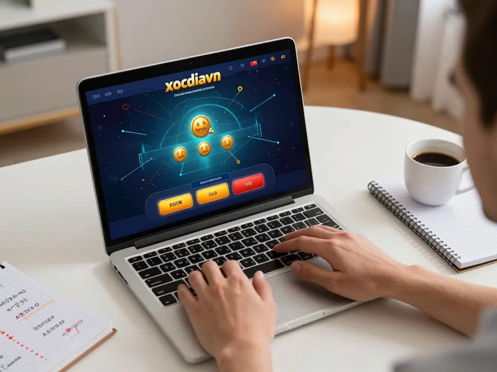Engaging online casino gameplay on xocdiavn with players strategically placing bets at home.