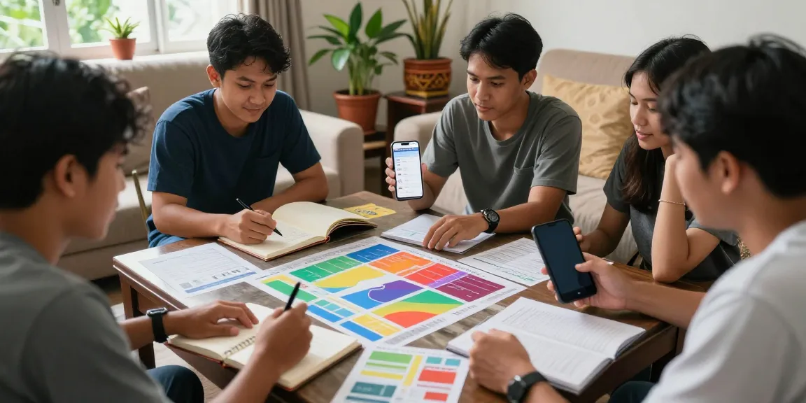 Bukumimpi138: Teman-teman berdiskusi strategi togel di ruang tamu yang cerah.