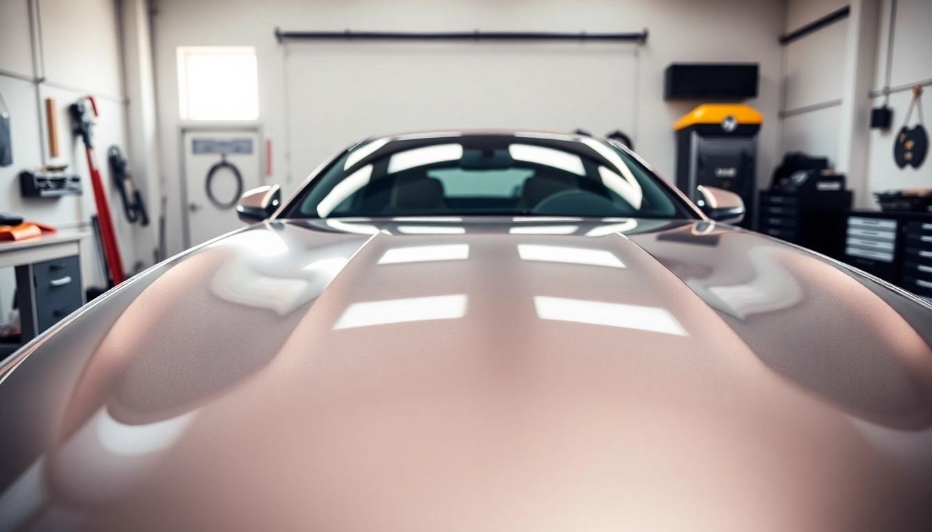PPF Chattanooga expertly applied to a vehicle in a modern garage, highlighting its sleek finish.