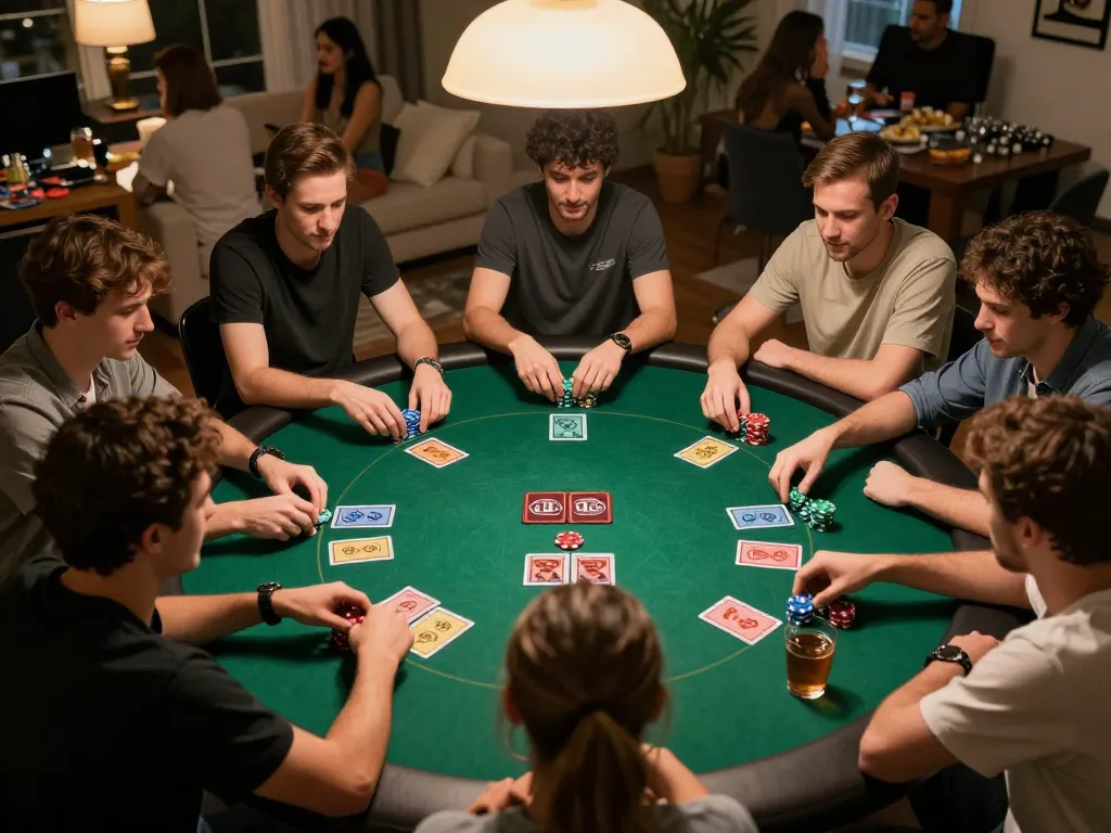 Engaged players at an open 88 poker night showcasing strategy and fun with chips and cards