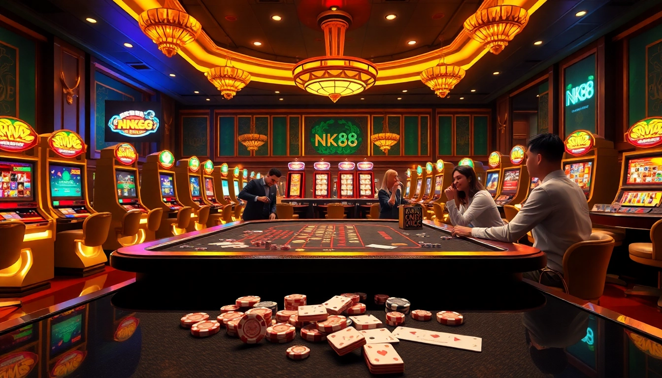 Experience thrilling gaming action with NK88's online casino offering engaging slot machines and live games.