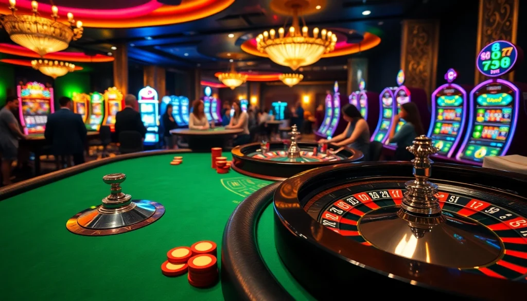 Experience thrilling gameplay at luck8 casino with vibrant gaming tables and energetic players.
