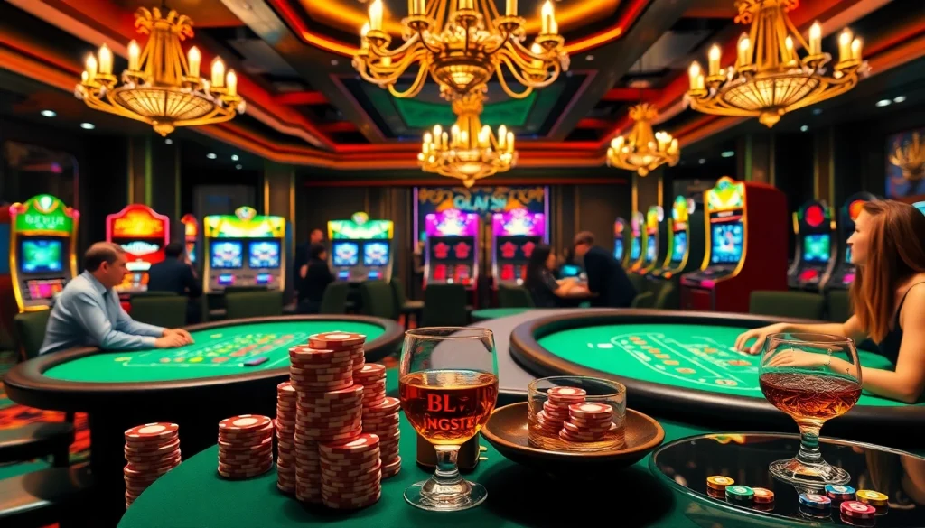 Experience thrilling gameplay at https://1haywin.us.com/ featuring vibrant casino tables and players enjoying their bets.