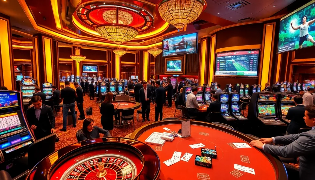 Engaged gamblers celebrating a win while checking result china on a casino screen.