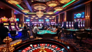 Experience the thrill of gameplay at casino lc88 with vibrant poker tables and exciting slot machines.