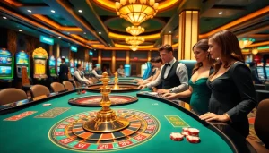 에볼루션 카지노 환경에서 라이브 딜러가 플레이어와 상호작용하는 모습